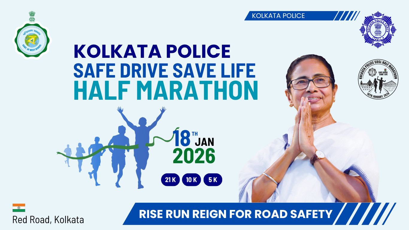 Kolkata Police Safe Drive Save Life Half Marathon 2026